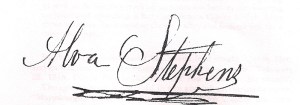 Alva Stephens signature