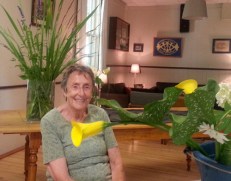 Barbara and her creation.